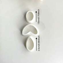 Bohemian Style Polymer Clay Earring Cutter Set, DIY Soft Clay Earring Mold, For Earrings, Brooches, Pendants, High Precision Soft Clay Cutting Mold - White - View 7