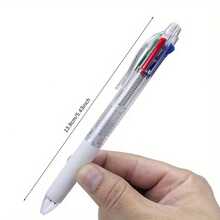 6支/套 高品质全新白色四合一按动式圆珠笔，配有可替换的0.5mm黑色、蓝色、红色和绿色墨水笔芯，书写流畅。这款多功能圆珠笔也可作为记号笔使用。 - 套裝 - 查看 5
