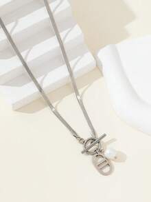 3条可叠戴或单独佩戴的银色项链，百搭铜质立方氧化锆项链套装，适合约会、聚会、送礼和日常佩戴 - 銀色 - 查看 6