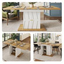 Dining Tables - White + MDF+Metal - View 12