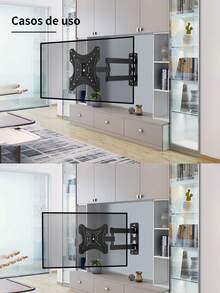 Soporte De Pared Para Tv, 14 A 55 Pulgadas  (10"- 26"), Máxima 50 Kg/12Kg Máx. 400 X 400 Cm (260 X 260 CM), Articulado, Inclinable Y Giratorio, Extraíble Universal Mural Para Televisión Monitor Ajustable - Negro - Ver 10