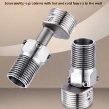 304 Stainless Steel Shower Arm Extender, Adjustable Shower Head Extension Adapter (2-4 Inch), Universal Angle Stop Elbow For Mixer Valve, Anti-Leak Durable Bathroom Repair Parts - A - View 6