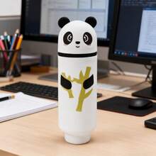 Panda Silicone Pencil Case, Heart/Bamboo Panda Pattern, Soft Silicone Material Pencil Box And Holder, Animal Pattern Pencil Case Gift - Two Bamboo-panda Pen Holder - View 3