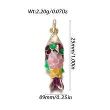 1pc Copper Multi-Style Fish Pendant, Suitable For DIY Bracelets, Necklaces, Anklets, Beach Vacation And Daily Wear, Great Gift Idea - Multicolor - View 39