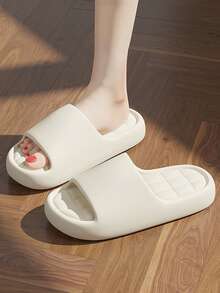 2026 Nuevas Pantuflas de Pan de EVA, Sandalias Suaves de Verano para Interiores del Hogar con Suela de 3.5cm Usables - Blanco - Ver 6