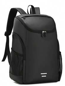 1pc High-Quality Large Capacity PU Leather Backpack, Adjustable Shoulder Straps, Suitable For School, Travel, Fits Luggage Handle - Multiple Colors - View 13