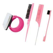 Bộ dụng cụ tạo kiểu tóc 4 món, bao gồm vòng đeo tay từ tính, phù hợp cho thợ làm tóc, gồm lược chải chân tóc, lược highlight, lược đuôi nhọn, vòng đeo tay tết tóc phù hợp cho tóc đen, hộp kim khâu silicon dùng hàng ngày, thích hợp cho tóc chẻ ngọn, tết tóc và tạo kiểu, bộ phụ kiện làm tóc, phụ kiện làm đẹp tại nhà. - Công cụ tạo kiểu - Xem 25