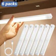 1/6pcs Under Cabinet Lights, LED Motion Sensor Lights, Wireless Night Lights, Motion Sensor Lights, LED Motion Sensor Lights, Decorative Lights, LED Cabinet Lights, Rechargeable Magnetic Wardrobe Lights, Suitable For Kitchen, Detachable, USB Powered, 200mAh, 400mAh - Type a - View 11