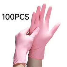 2/20/50/100只装 淡粉色一次性丁腈手套 | 非医用，不含乳胶，无粉，左右手通用，轻便，适用于清洁、宠物美容、美甲、浴室、家居等用途 - 淺粉紅色 - 查看 22