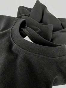 Camiseta casual de hombre 100% algodón de 220g, peso pesado, 1 pieza con impresión digital con temas "Debería haber tomado talla grande fotos", tropical y arrepentimiento - Negro - Ver 5
