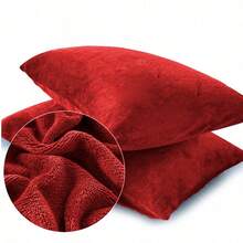 King Size Fleece Sheet Set Measuring 260x230cm. Softness And Comfort. - 紅色 - 查看 6