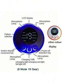 Rechargeable Abdominal Massage Pads, Muscle Trainer, Body Muscle Stimulation EMS Massager, Suitable For Men And Women - Adjust Abdomen, Neck And Arms At Home - Black - View 6