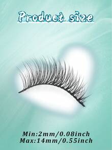 7 Pairs Natural Lashes Wispy Cat Eye Lashes 14mm False Eyelashes Natural Look Strip Lashes Thin Black Band Soft Eyelashes 3D Volume Lashes C Curl Eyelashes - Black - View 9