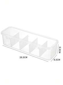 Hộp đựng đồ bằng nhựa trong suốt 5 ngăn (không kèm sticker), thích hợp để đựng kẹp tóc, dây buộc tóc, dây cáp, vật dụng nhỏ, và sắp xếp bàn làm việc. - Trong sáng - Xem 5