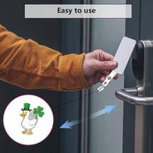 Easter Badge Reels With Alligator Clip Funny ID Badge Holders Cute Bunny Badge Reel Designs Retractable Bow Shape Easter Badge Holder For Nursing Medical Students Nurse Name Accessories For Work - 聖派翠克 982 - 查看 4