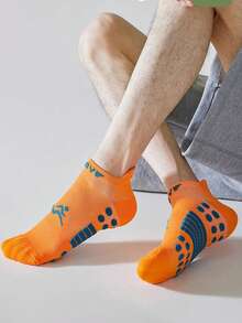 1/2/3 Pairs Random Color Men Sports Running Ankle Socks - Multicolor - View 5