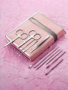Bộ dụng cụ làm móng chuyên nghiệp 12 trong 1 bằng thép không gỉ, bao gồm kìm cắt móng và da chết, dũa móng, nhíp, bộ dụng cụ chăm sóc cá nhân di động dành cho nam và nữ, vật dụng cần thiết khi đi du lịch trong hộp da. - Nhiều màu - Xem 4