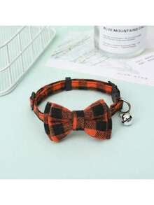 1 chiếc vòng cổ kiểu công chúa cho mèo và chó, có chuông, thiết kế nơ kẻ caro, khóa cài, kích thước điều chỉnh được, phù hợp cho thú cưng nhỏ. - Nhiều màu - Xem 10