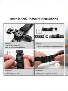 1条男女通用银色金色奢华商务优雅五珠不锈钢表带，20mm/22mm可选，兼容三星Galaxy Watch 7/6/5/4/3 Active/2 Classic（40mm/42mm/44mm/46mm/43mm/47mm）和华为Watch GT 5/4/3/2 Pro Runner Ultimate（42mm/46mm）。 - 銀金色 - 查看 9