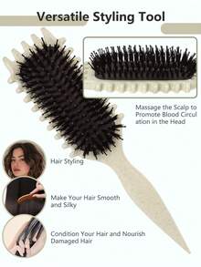 2035 发梳 - 欧盟+英国 2026 卷发造型梳 - 采用专为卷发设计的刷毛和特殊造型设计,男女皆宜,可轻松打造和定型卷发,减少拉扯和毛躁。是沙龙、水疗中心、旅行、返校、度假以及女士发饰的必备美发工具、产品和配件。 - 方形 - 查看 8