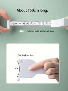 1pc Mini Retractable Ruler, Soft Leather Measuring Tape, Multifunctional High Precision 78.74 Inch Ruler, Can Measure Waist, Bust - A - View 6