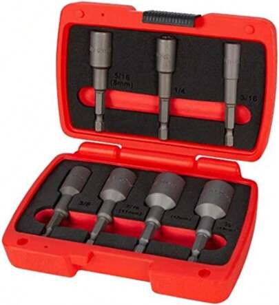 Performance Tool W8699 Jeu de 7 tournevis à écrou X-TRAX 3/16, 1/4, 5/16 (8 mm), 3/8 (10 mm), 7/16 (11 mm), 12, 1/2 (13 mm)