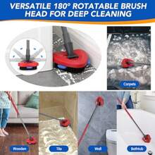 Spin Mop Scrub Brush Head Replacement For O Cedar RinseClean 2 Tank System 1 PC Scrubber Mop Head In Black For Bathroom Kitchen Tile And Floor Cleaning With Durable Brush Material - Màu xanh da trời - Xem 5