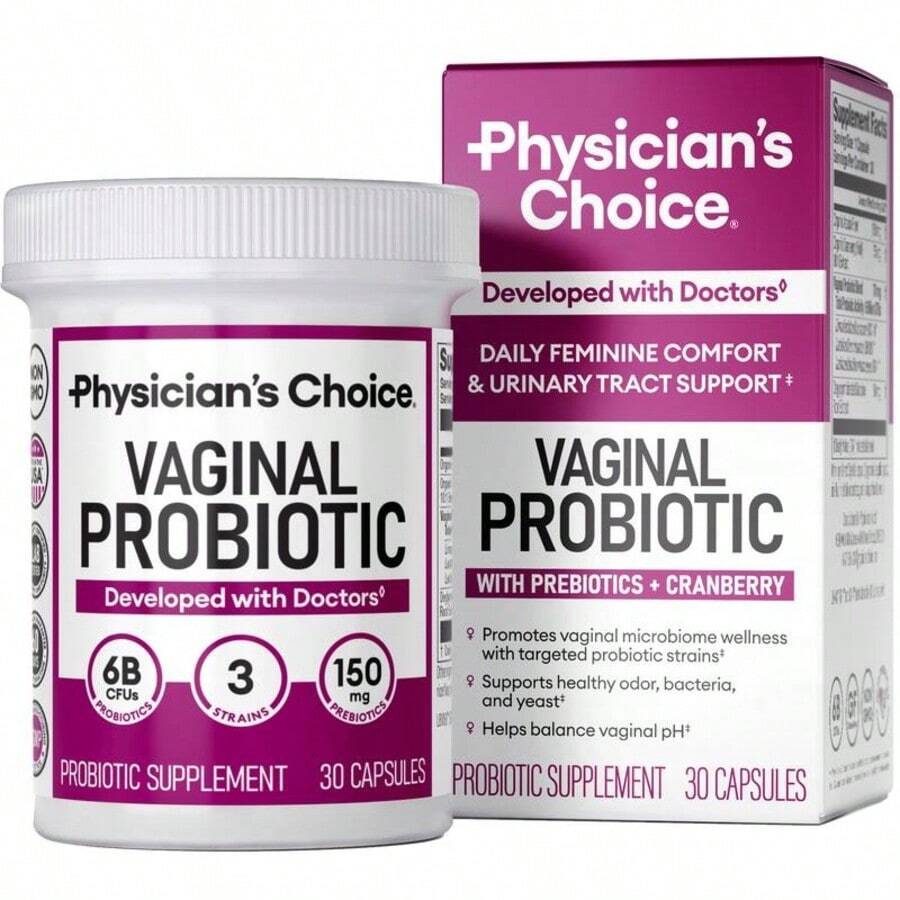 VPOAJ Physician's Choice Vaginal Probiotic - Odor Control, PH Balance & Daily Feminine Health Support With Cranberry And Prebiotics For Women - 100G - View 1