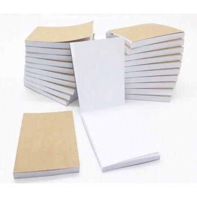80 Blocos  grande rascunho em branco Sem Pauta,  Medida 15x21 cm - (50 folhas por bloco)