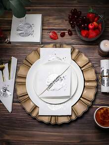 20pcs/Pack Retro 70s 80s 90s Disco Party Cocktail Napkins, Suitable For Engagement, Birthday, Graduation Party, Baby Shower, Valentine's Day (Black) - B - View 6