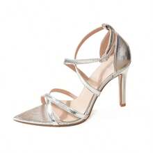 2026 New European And American Fashion Sexy Super High Heel One-Strap Buckle Summer Sandals For Women - Silver - View 6