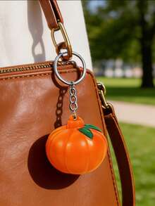 1pc Mini Banana & Strawberry Simulation Fruit & Vegetable Keychain Pendant Stress Ball - Multicolor - View 10