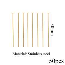 50/100个不锈钢极简弯针 T型针 串珠针 九字针 串珠连接针 耳环手链DIY饰品配件制作 - 頭針 - 查看 22