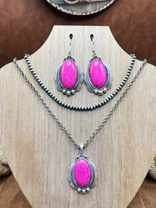 2026新款波西米亚风仿珍珠CCB串珠项链耳环套装，双层项链可自由搭配，适合日常佩戴或作为礼物，节日项链 | 波西米亚风格 | 手工设计，波西米亚风首饰。这是重要节日礼物的完美之选，佩戴后定能收获赞美。现在就把它加入你的首饰收藏吧！如果您满意，请留下五星好评并分享您的美照。 - 波西米亞風格 - 查看 5