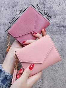 Customized Heart-Shaped Tassel Wallet, Personalized Text Women's Card Holder, Bridesmaid Gift, Newlywed Gift, Perfect Gift For Girlfriend - Multicolor - View 5