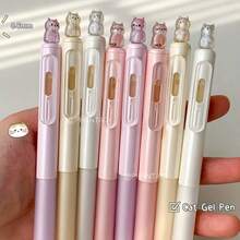4pcs Creative Cat Style 0.5mm Quick-Drying Gel Pens, Black Ballpoint Pens For Office Supplies - Multicolor - View 4