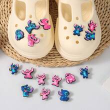 1 Set New Cute & Stitch Stitch Cartoon Clogs, Floral Shoes, Cartoon Pattern Garden Shoes, DIY Shoe Accessories, Stitch Accessories Set Shoe Charms, Angie, Cartoon Shoe Charms, Adorable Fresh Sweet Casual Shoes, Floral Print Shoes,Mother's Day Gift,Bedroom Decor,Garden,Kitchen Decor,Summer,Beach,Travel Essentials,Room Decor,Squishy,Graduation,Shoe Rack,Storage Saver,Outdoor,Garden,Travel Essential,Portable,Beach Essential,Graduation Season,Commencement,Graduation Ceremony,Graduation Gift,Graduation Present,Graduation Gift,Graduation Present,Congrats Grad,Congratulations Graduate,Valedictorian,Finish School,Graduation Party - Multicolor - View 3
