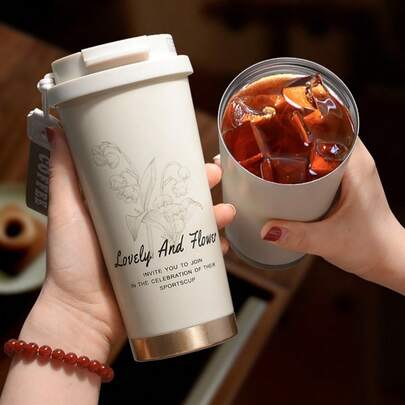 1 chiếc cốc giữ nhiệt nam và nữ, cốc nước có ống hút bằng thép không gỉ 316, cốc cà phê giữ lạnh, bề mặt phủ sơn chống trượt và chống mài mòn, thích hợp để uống nước tại văn phòng, check-in tại quán cà phê, đi lại hàng ngày, bổ sung nước khi tập thể dục và phối hợp với các hoạt động ngoài trời (bình nước, ấm đun nước).