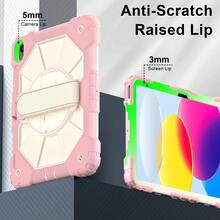 1pc 3-In-1 Anti-Drop Design, Adjustable Shoulder Strap, PC+Silicone Material, 360° Rotatable Handgrip Stand, Sturdy Protective Case Suitable Compatible With Ipad 11th (A16) 2025, 10th 2022, Galaxy Tab A11+ 2025/A9 Plus, Fashionable And Ideal For Gifts And Awards. - Multicolor - View 12