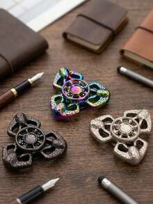 eyekan Metal EDC Handheld Spinner, Adult Stress Relief Toy Alloy Flame Butterfly Design Fidget Tool, Smooth Rotating Desktop Gadget, Suitable For Office, Travel, Commute And Everyday Carry - Multicolor - View 4