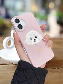 Ốp điện thoại da giả thêu hình cún con cá nhân hóa, ốp điện thoại hình gấu dễ thương, ốp điện thoại đẹp, vỏ bảo vệ điện thoại cá nhân hóa, tương thích với Apple 17, 16, 15, 14, 13, 12, 11 Pro Max, 14, 15, 16 Plus, 17 Air, dập nổi chữ nhiệt, vỏ bảo vệ toàn diện, quà tặng DIY ốp điện thoại thời trang - trắng - Xem 9