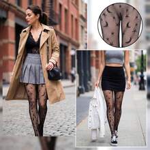 2 Pairs Moon Fishnet Stockings Women, Gothic Fishnet Tights Stretchy Fishnets Leggings Funky Tight Fishnets Black Lace Tights Cosplay Halloween Daily - 1 - 查看 4