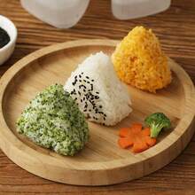 Bộ 3 khuôn làm cơm nắm hình tam giác, khuôn làm cơm sushi và rau cuộn, thích hợp để trang trí hộp cơm bento - Dụng cụ và phụ kiện nhà bếp, dùng cho nấu ăn tại nhà. - Xem 10