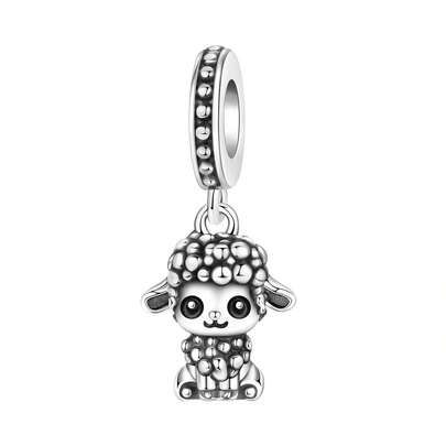 CYMYSS 1pc Cute Cartoon Style 925 Silver Plated Sheep Pendant, Gift For Women On Valentine's Day/Birthday