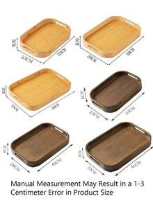 1pc Handled Serving Platter, Suitable For Serving Food, Snacks, Beverages, Sushi, Steak, Pizza, Desserts, Cakes, Breads, Breakfast, Coffee, Tea, Cold Dishes - Yellow - View 14