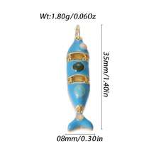 1pc Copper Multi-Style Fish Pendant, Suitable For DIY Bracelets, Necklaces, Anklets, Beach Vacation And Daily Wear, Great Gift Idea - Multicolor - View 8