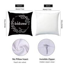 4 件套简约日常黑白叶子图案抱枕套，单面印花，柔软桃皮绒面料，尺寸分别为 45*45/50*50/40*40 厘米，适用于房间装饰、室内沙发客厅装饰、派对装饰，也是一份精美的装饰枕礼物。 - 彩色 - 查看 2