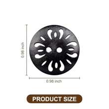12Pcs Black Button 1 Inch Large Two-Hole Vintage Flatback Buttons For Sewing And Clothing Extra Decorative Buttons For Crafts DIY Handmade Repair Unique Supplies For Clothes - Black - View 2