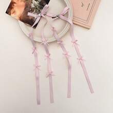 Cute Bowknot Ribbon Hair Clip, Elegant Long Butterfly Ribbon Hair Accessory - Multicolor - View 15