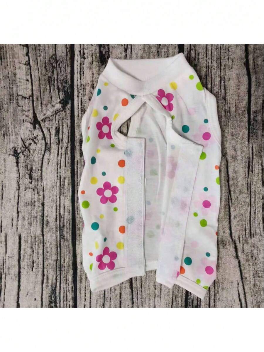 Cat Spay/Neuter Suit, Nursing Outfit With Straps, Cat Anti-Licking Clothes, Dog Spay/Neuter Surgery Suit, Dog Belly Wrap, Dog Pajamas, Small Dog Vest, Poodle/Teddy Bear Post-Op Protective Wear - White - View 1